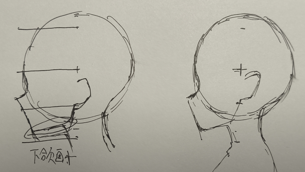 耳朵位置似乎也得调整地更往下一些，但这个看画风吧