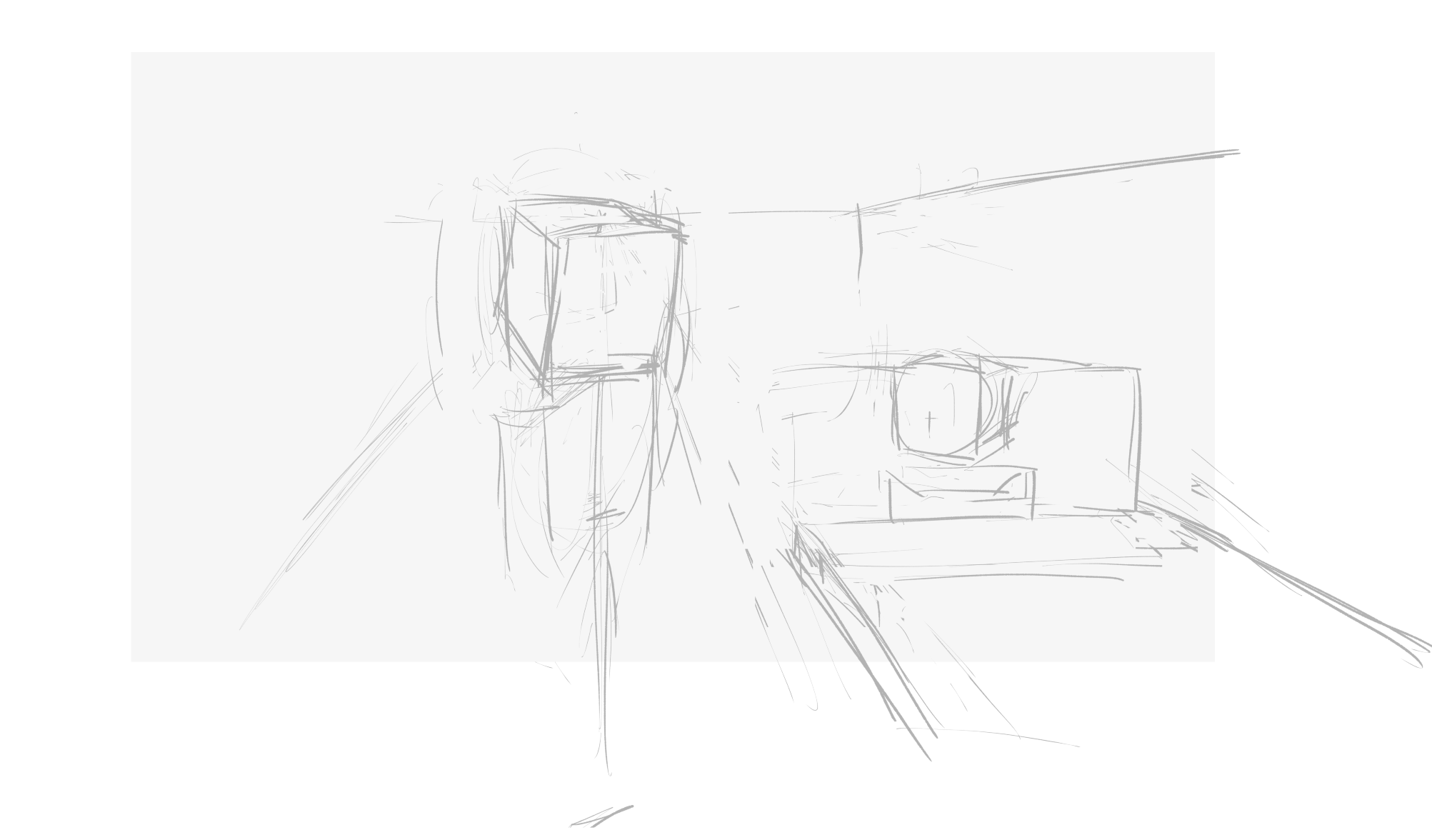 惠惠头的这个立方体表示是明显画大了，按照当前的画面的话，这会导致头和身体在画面中太小，变成强调场景的作品了，但我想强调的是角色