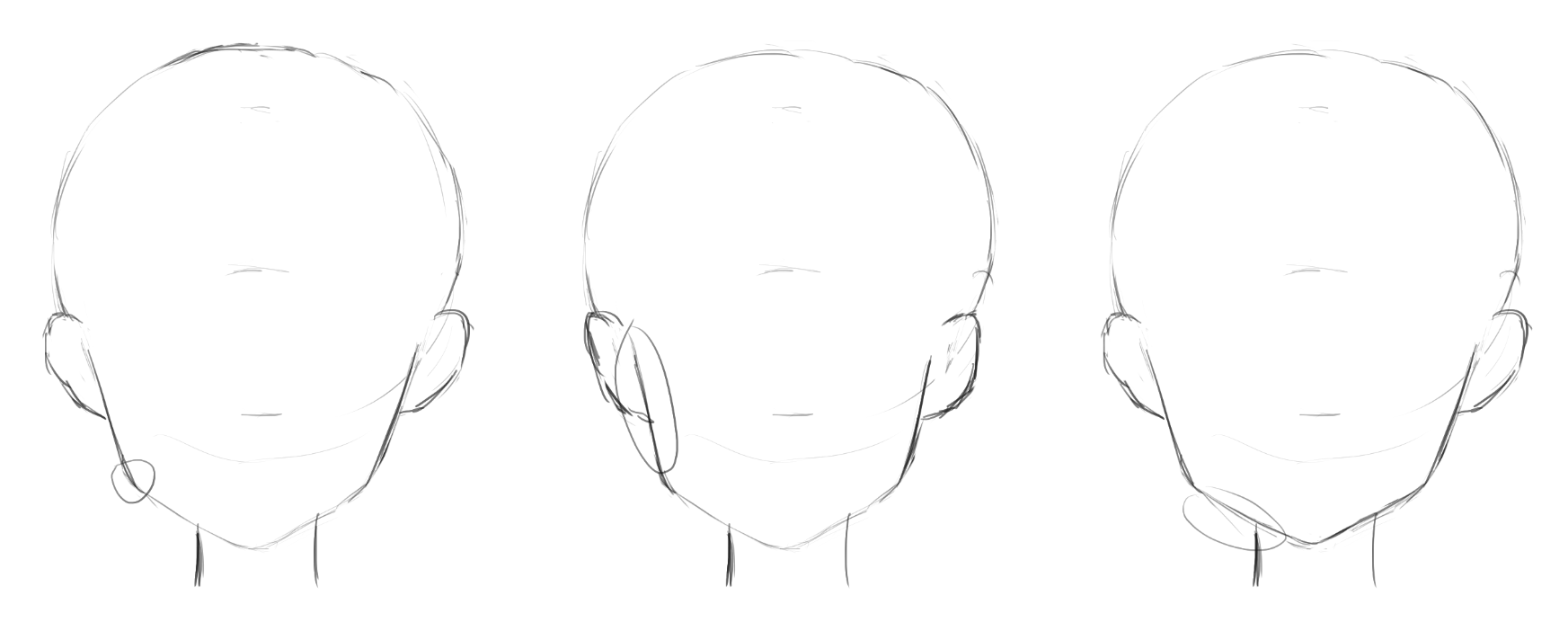 圈出来的地方即下颌角，它和脸部平面不在同一个平面上